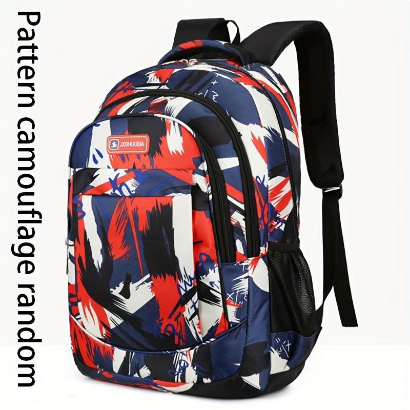 Large Capacity Travel Backpack Heavy Duty Preppy School Daypack