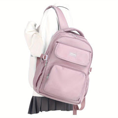 Preppy Style Student Laptop Backpack - Blue