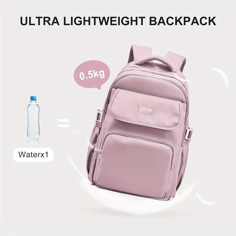 Preppy Style Student Laptop Backpack - Blue