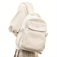 Preppy Style Student Laptop Backpack - Blue