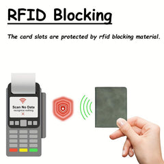 RFID Blocking Card Holder Bifold Travel Slim Wallet - Minimalist Case