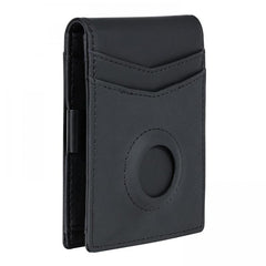 Men's Slim Carbon Fiber Bifold Wallet With Integrated Case Holder For Air Tag