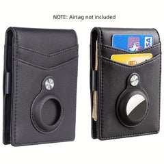 Men's Slim Carbon Fiber Bifold Wallet With Integrated Case Holder For Air Tag