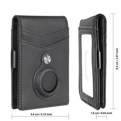 Men's Slim Carbon Fiber Bifold Wallet With Integrated Case Holder For Air Tag
