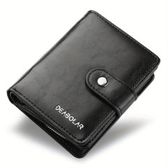 Men's Vintage Leather Short Wallet RFID Blocking