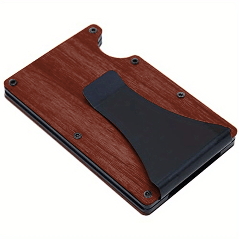 Wooden RFID Blocking Slim Wallet with Money Clip