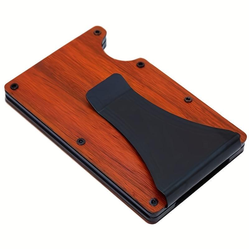 Wooden RFID Blocking Slim Wallet with Money Clip