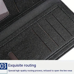 Men's Crocodile Pattern Leather Long Wallet Vintage Card Holder