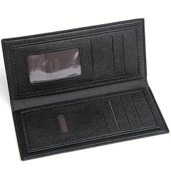 Men's Crocodile Pattern Leather Long Wallet Vintage Card Holder