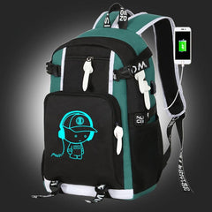 Luminous Travel Backpack Kpop Schoolbag Large Capacity Rucksack