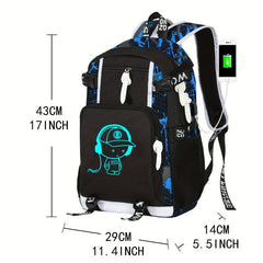 Luminous Travel Backpack Kpop Schoolbag Large Capacity Rucksack