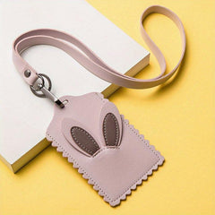 Men's PU Leather ID Card Holder Rabbit Ears Male Student Card Set