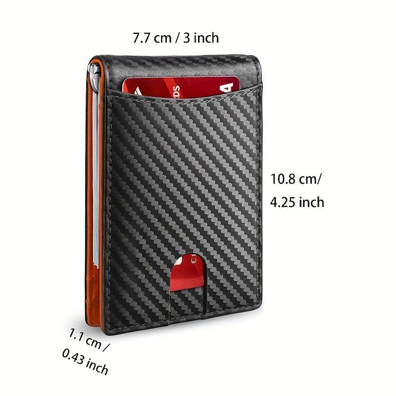 RFID Blocking Bifold Wallet With Money Clip Minimalism Credit Card Holder