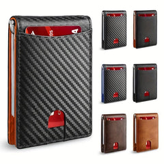 RFID Blocking Bifold Wallet With Money Clip Minimalism Credit Card Holder