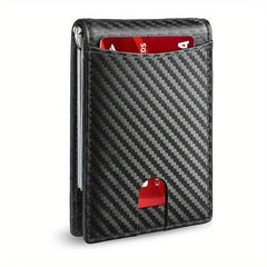 RFID Blocking Bifold Wallet With Money Clip Minimalism Credit Card Holder
