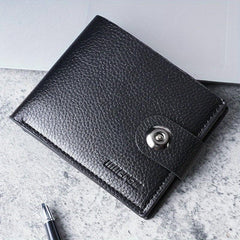 Men's Leather Hasp Short Wallet Credit Card Holders Coin Purses