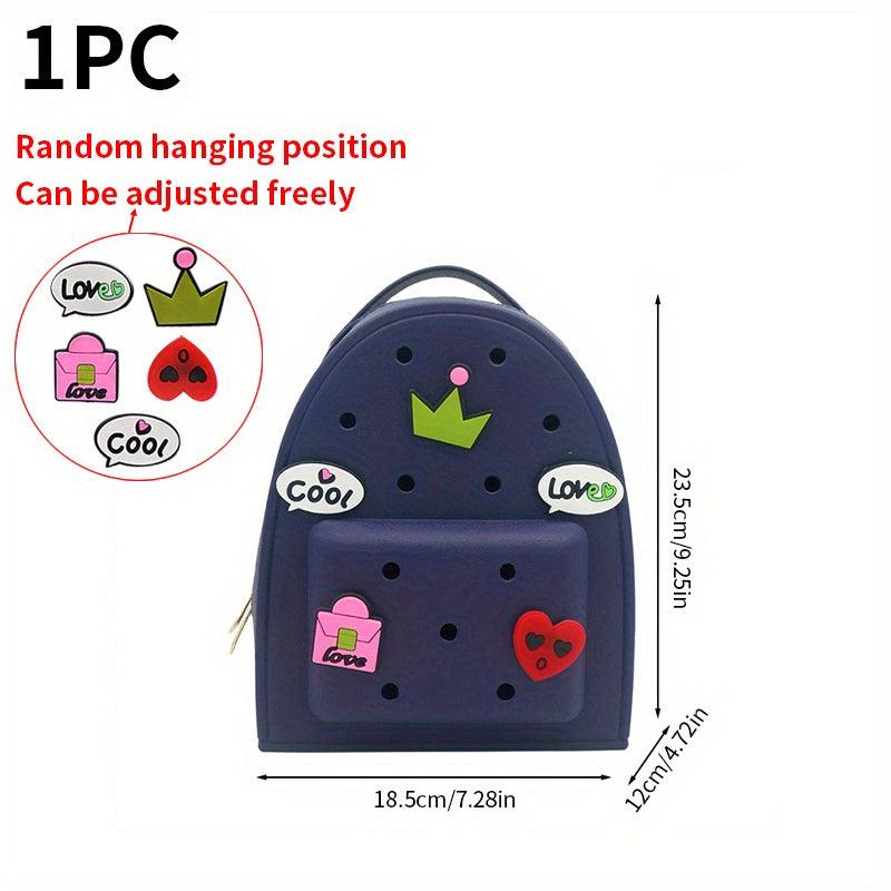 Waterproof Mini Silicone Backpack with Charm for Outdoor Travel