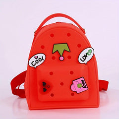 Waterproof Mini Silicone Backpack with Charm for Outdoor Travel