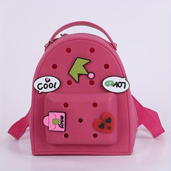 Waterproof Mini Silicone Backpack with Charm for Outdoor Travel