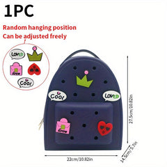 Waterproof Mini Silicone Backpack with Charm for Outdoor Travel