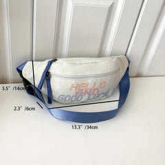 Canvas Crossbody Bag Waist Bag for Outdoor Sports