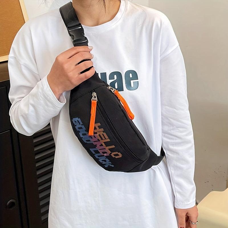 Canvas Crossbody Bag Waist Bag for Outdoor Sports