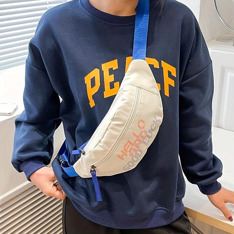 Canvas Crossbody Bag Waist Bag for Outdoor Sports