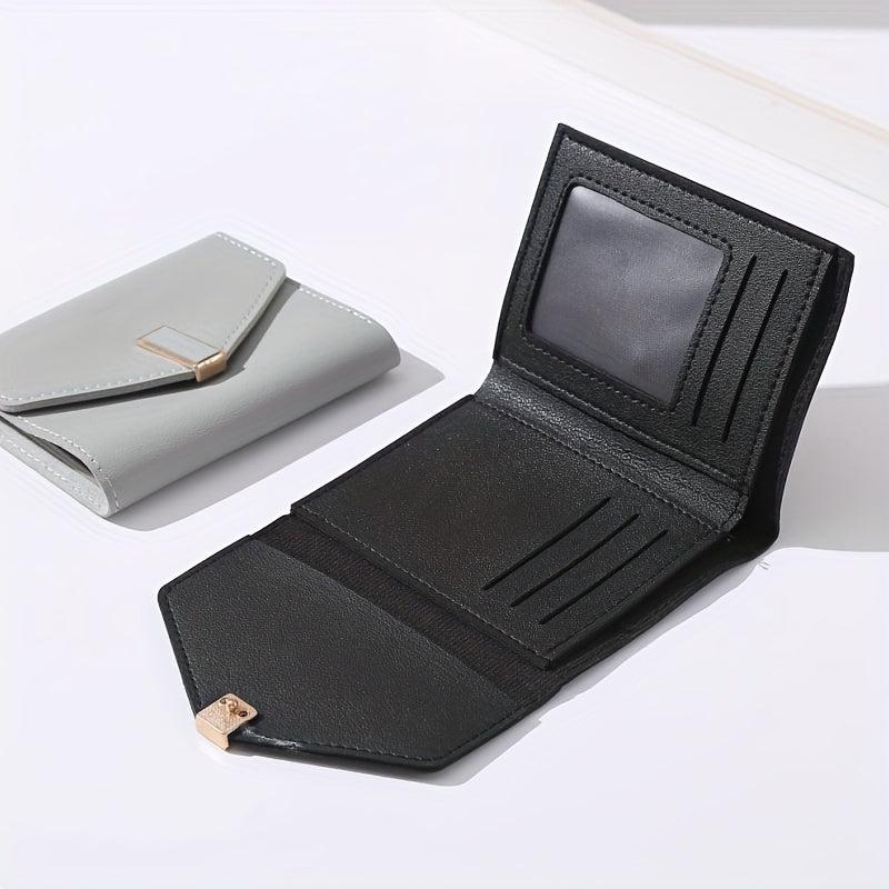 Men's Card Holder Short Wallet Leather Large Capacity Coin Purse