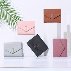 Men's Card Holder Short Wallet Leather Large Capacity Coin Purse