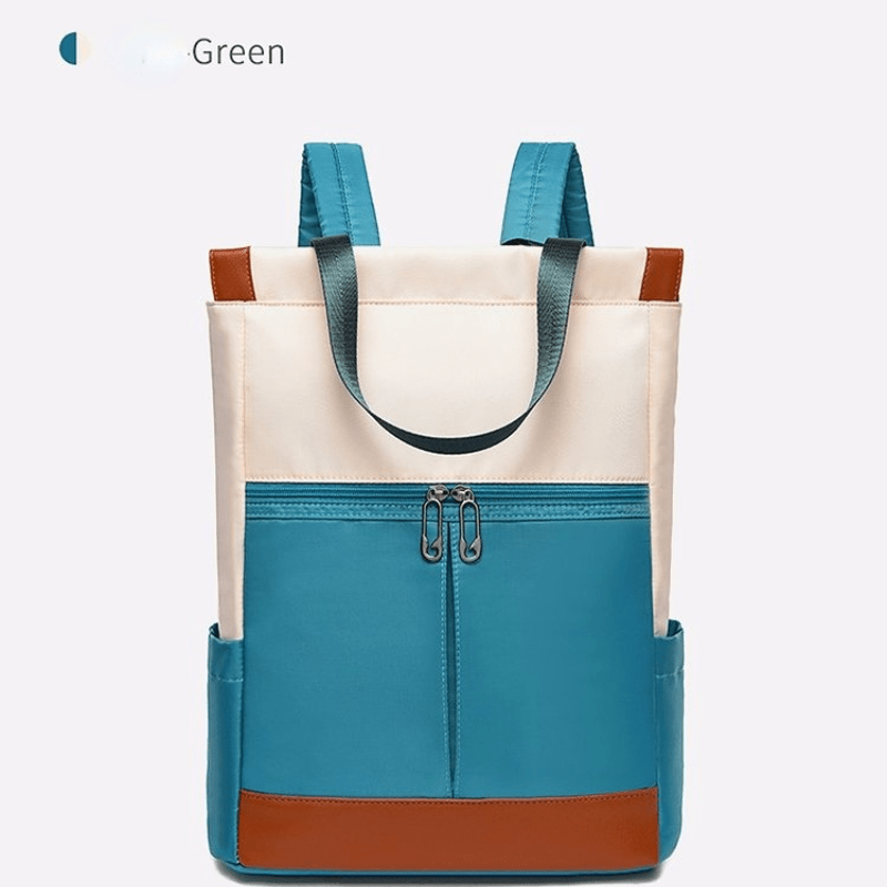 Colorblock Backpack Large Capacity Outdoor Travel Storage Bag
