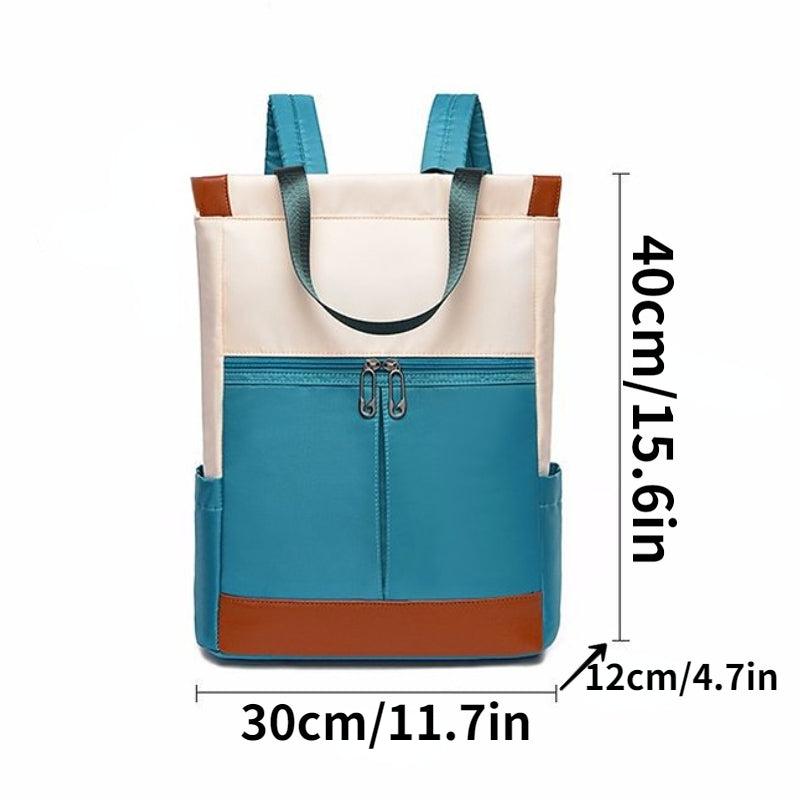 Colorblock Backpack Large Capacity Outdoor Travel Storage Bag