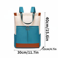 Colorblock Backpack Large Capacity Outdoor Travel Storage Bag