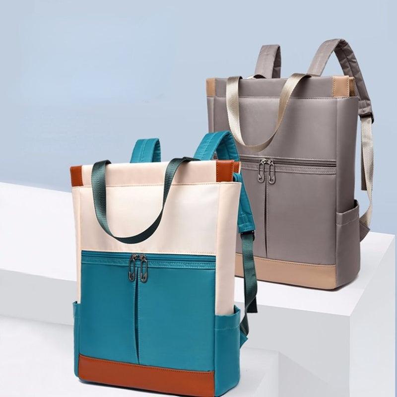 Colorblock Backpack Large Capacity Outdoor Travel Storage Bag