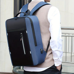 Men's Waterproof Backpack School Laptop Backpack with USB Charging Port