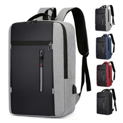 Men's Waterproof Backpack School Laptop Backpack with USB Charging Port