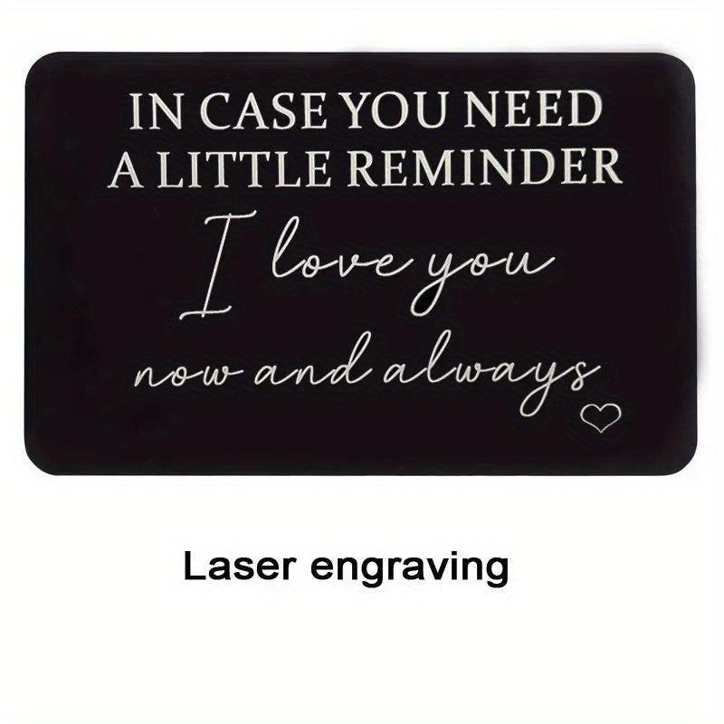 I Love You Always Aluminum Wallet Insert Card - Gift Love Note