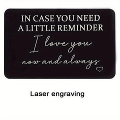 I Love You Always Aluminum Wallet Insert Card - Gift Love Note