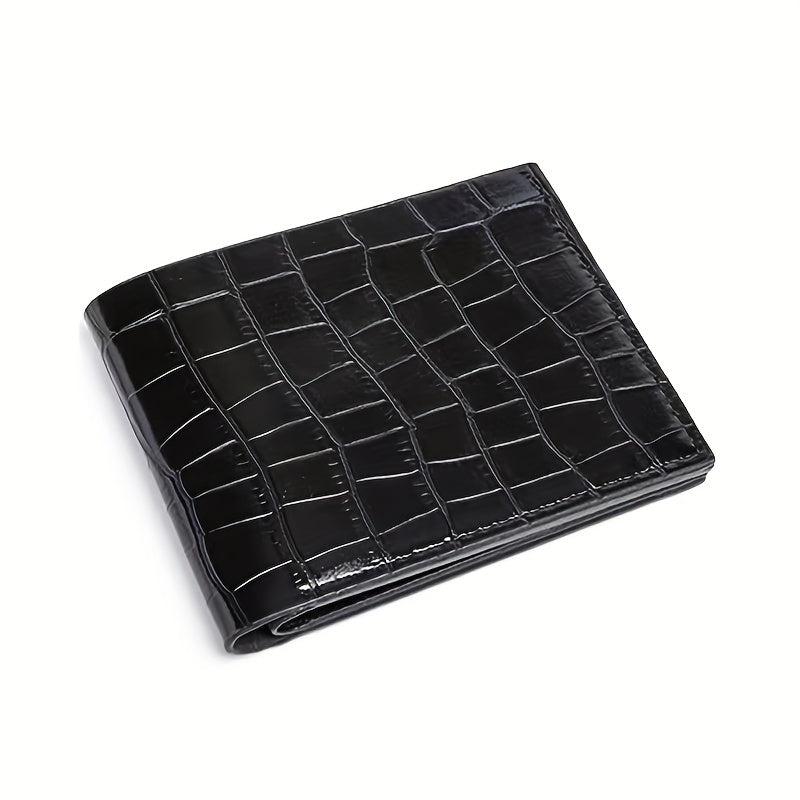 Men's Crocodile Pattern Short Wallet Credit Card Bag Coin Purse