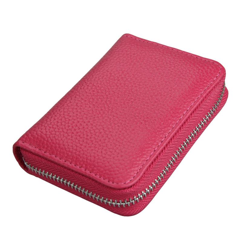 Men's RFID Blocking Zipper Card Holder Short Wallet