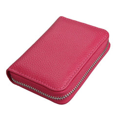 Men's RFID Blocking Zipper Card Holder Short Wallet