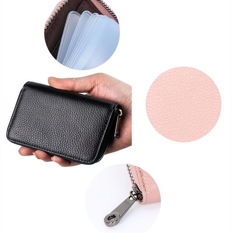 Men's RFID Blocking Zipper Card Holder Short Wallet