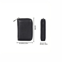 Men's RFID Blocking Zipper Card Holder Short Wallet