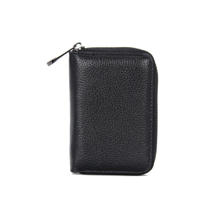 Men's RFID Blocking Zipper Card Holder Short Wallet
