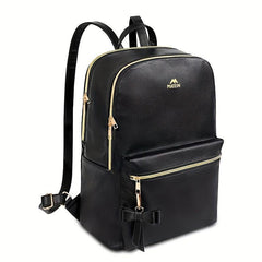 Solid Zipper Laptop Backpack for Work