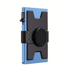 Slim Card Holder Wallet Aluminum Alloy Pop Up Card Case RFID Blocking