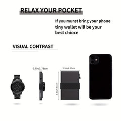 Slim Card Holder Wallet Aluminum Alloy Pop Up Card Case RFID Blocking