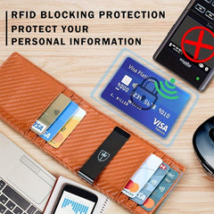 Men's Wallet Money Clip Slim Minimalist Leather Card Holder Wallets
