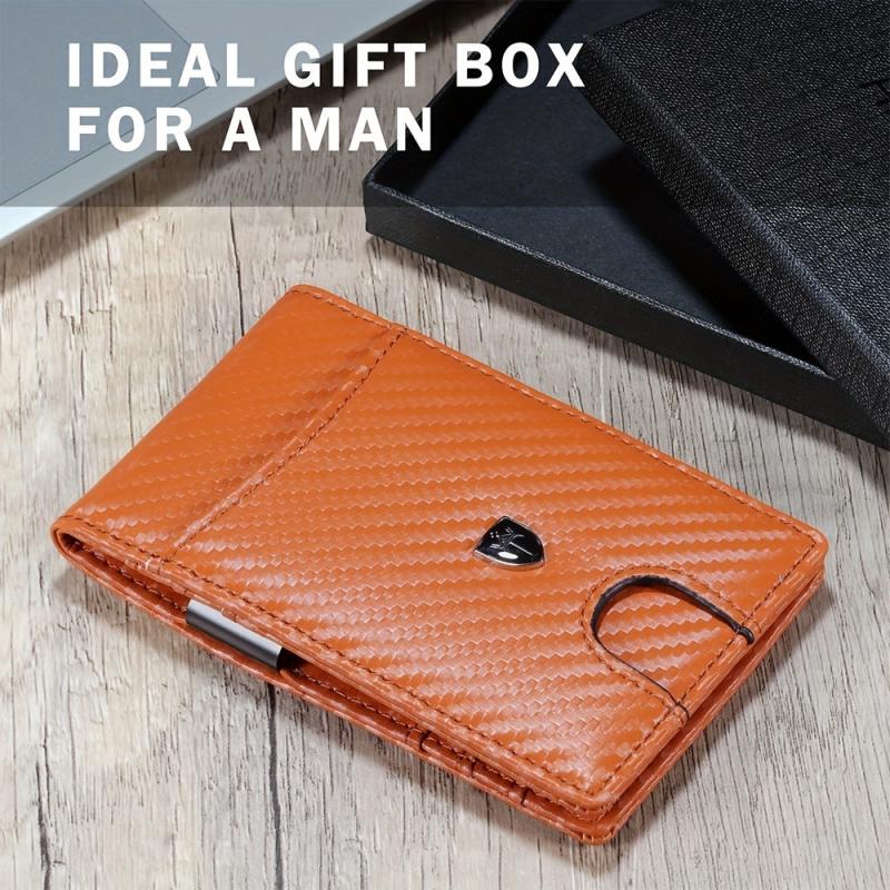 Men's Wallet Money Clip Slim Minimalist Leather Card Holder Wallets