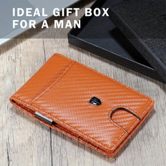 Men's Wallet Money Clip Slim Minimalist Leather Card Holder Wallets