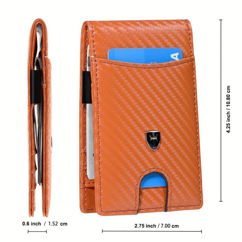 Men's Wallet Money Clip Slim Minimalist Leather Card Holder Wallets